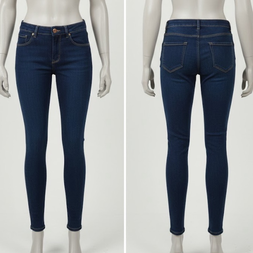 Kensie Dark Blue Stretchy Skinny Jeans, Size 4 | 27